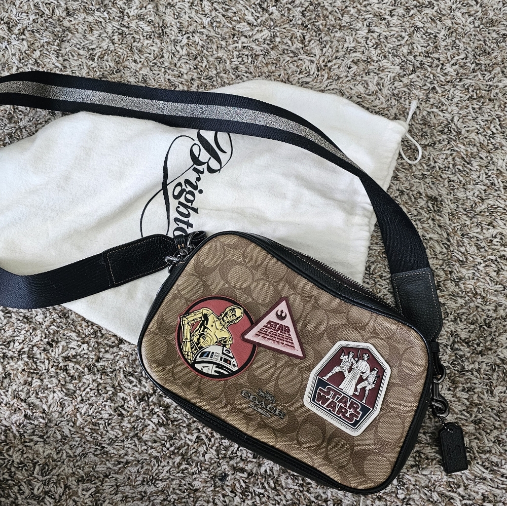 Star Wars X Coach Jes Crossbody In Signature Canvas With Patches